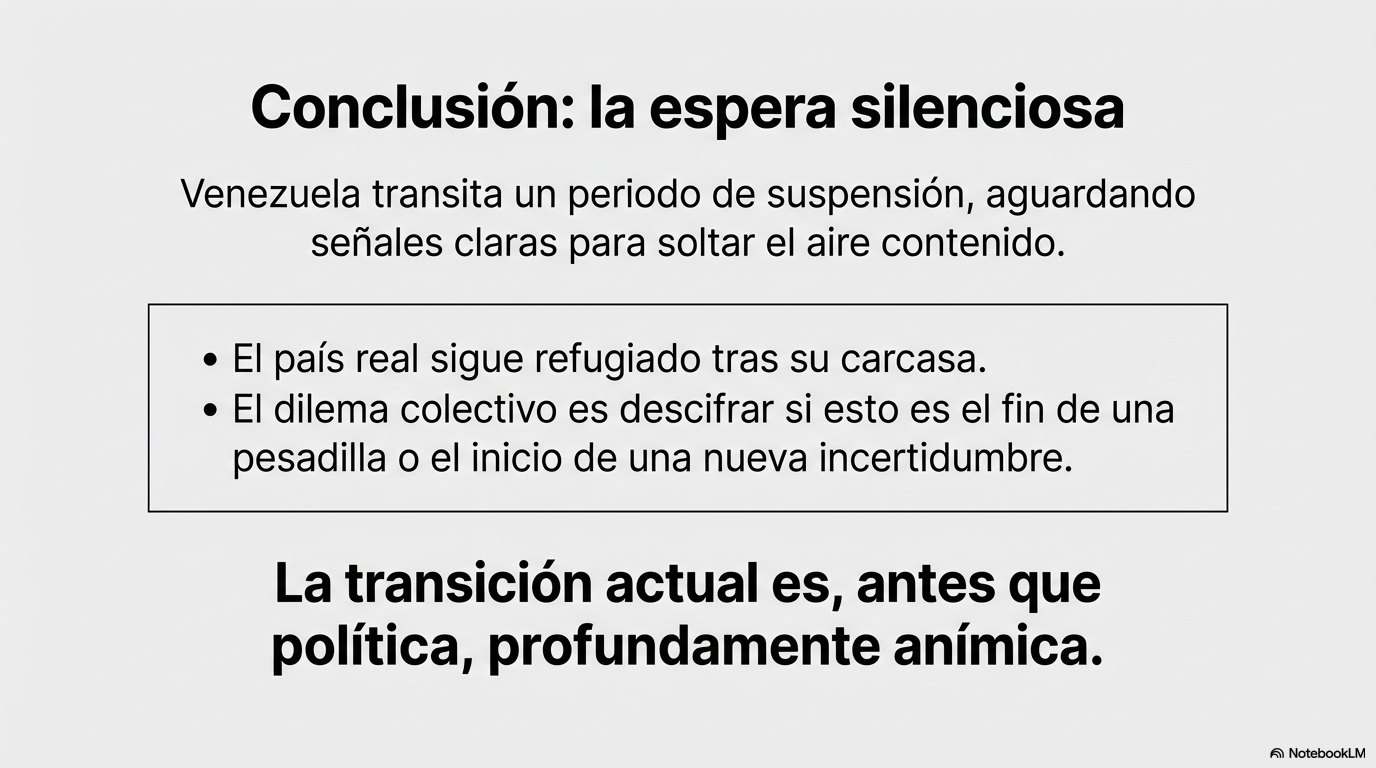 Venezuela transita un período de suspensión, aguardando señales claras para soltar el aire contenido