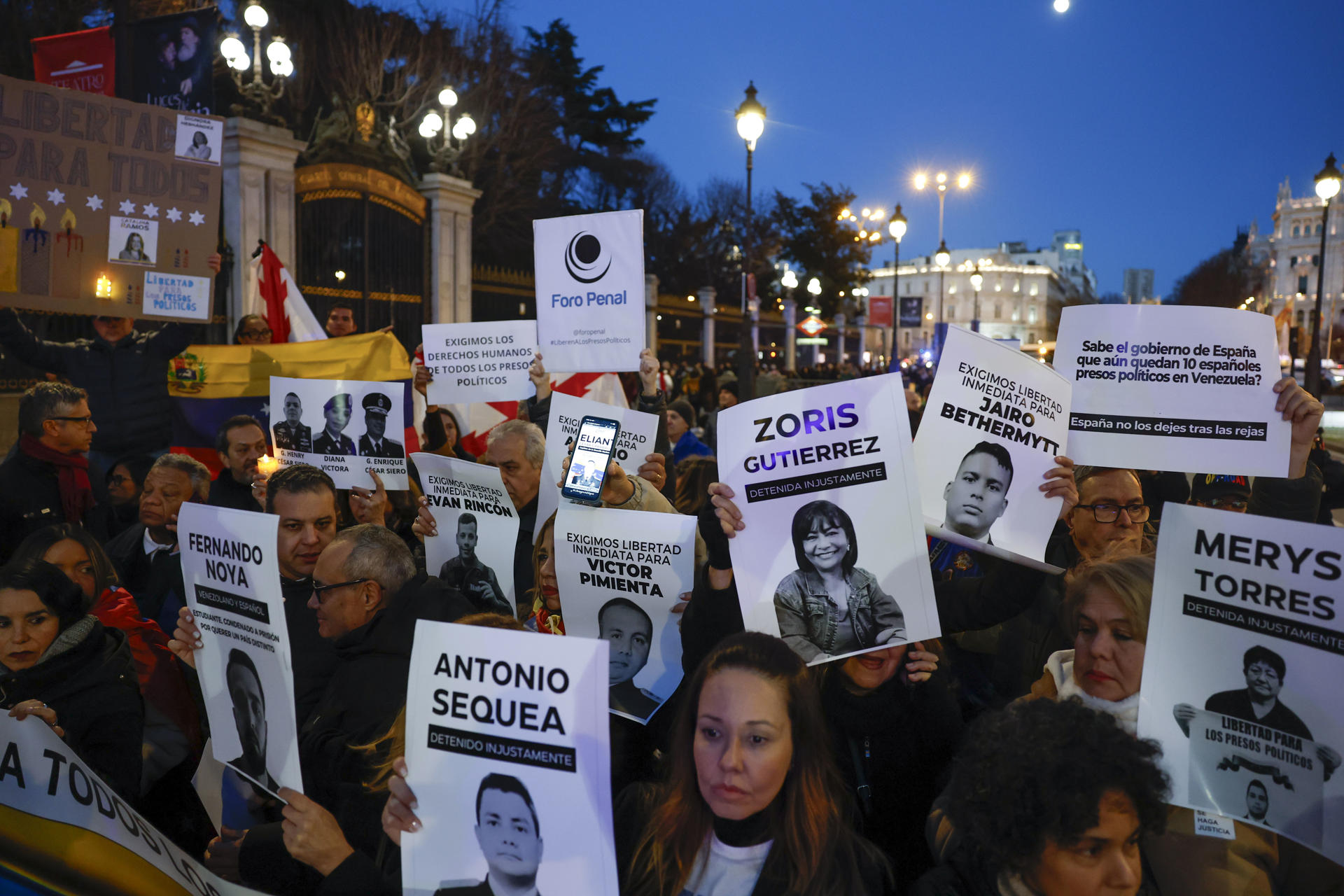 Manifestación para reclamar libertad de presos políticos y  cierre de centros de tortura en Venezuela