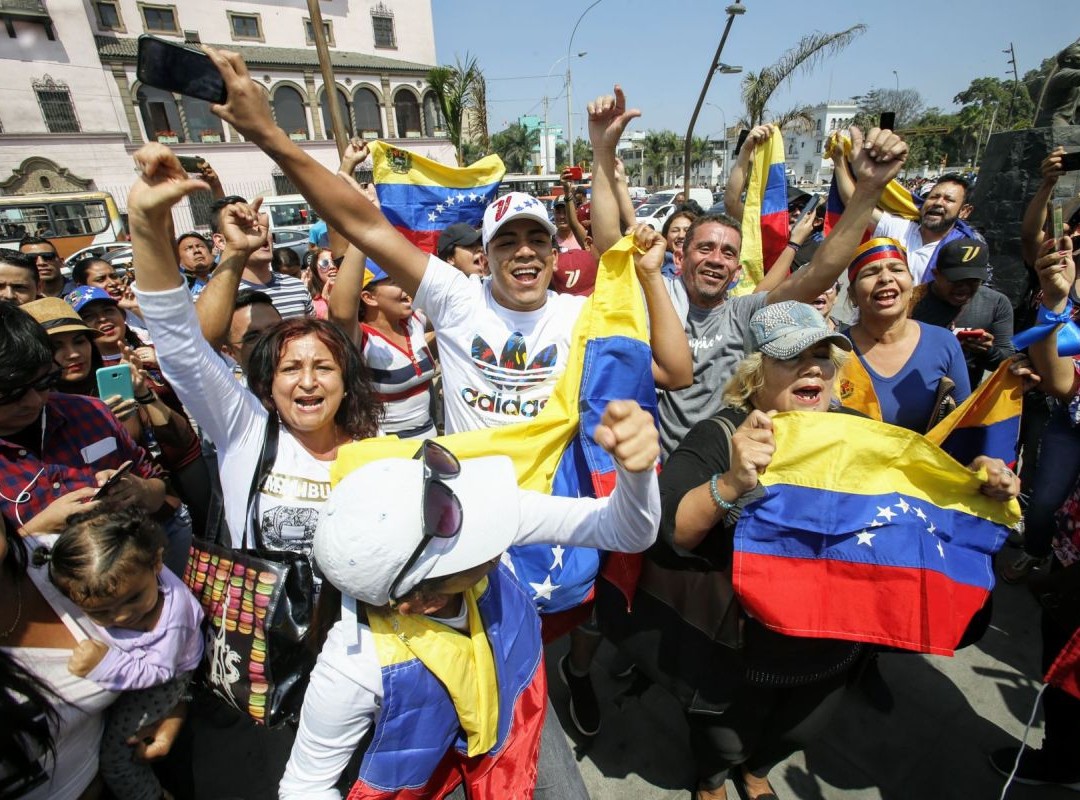 Venezuelans marched in Lima for release