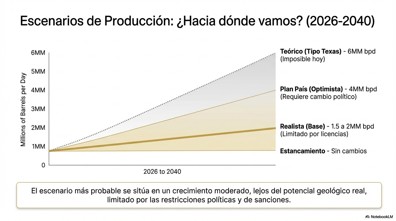 Escenarios de producción: ¿Hacia dónde vamos? (2026-2040)