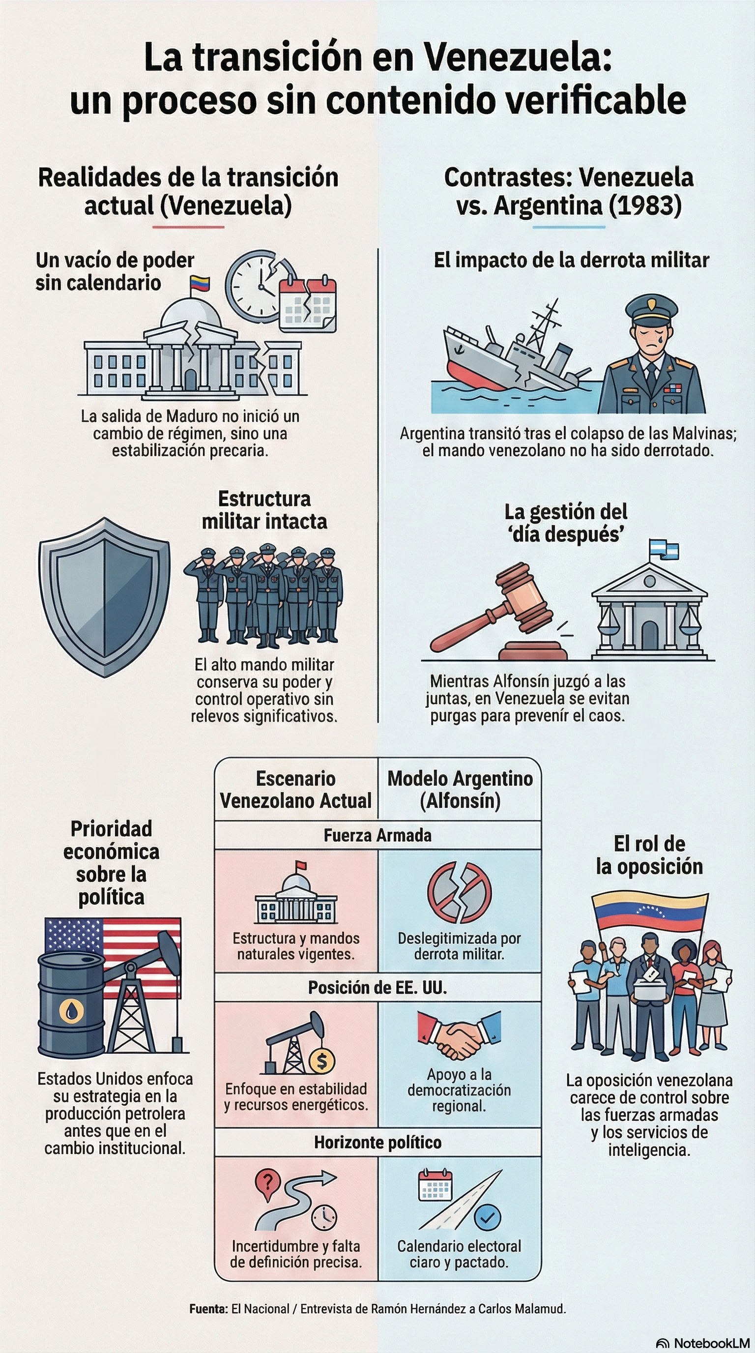 La transición en Venezuela: un proceso sin contenido verificable