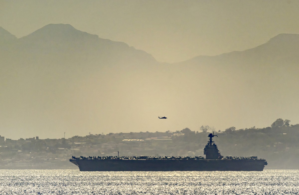 Cover image for Aircraft Carrier USS Gerald R. Ford Deployed to Mediterranean Amid Iran Tensions