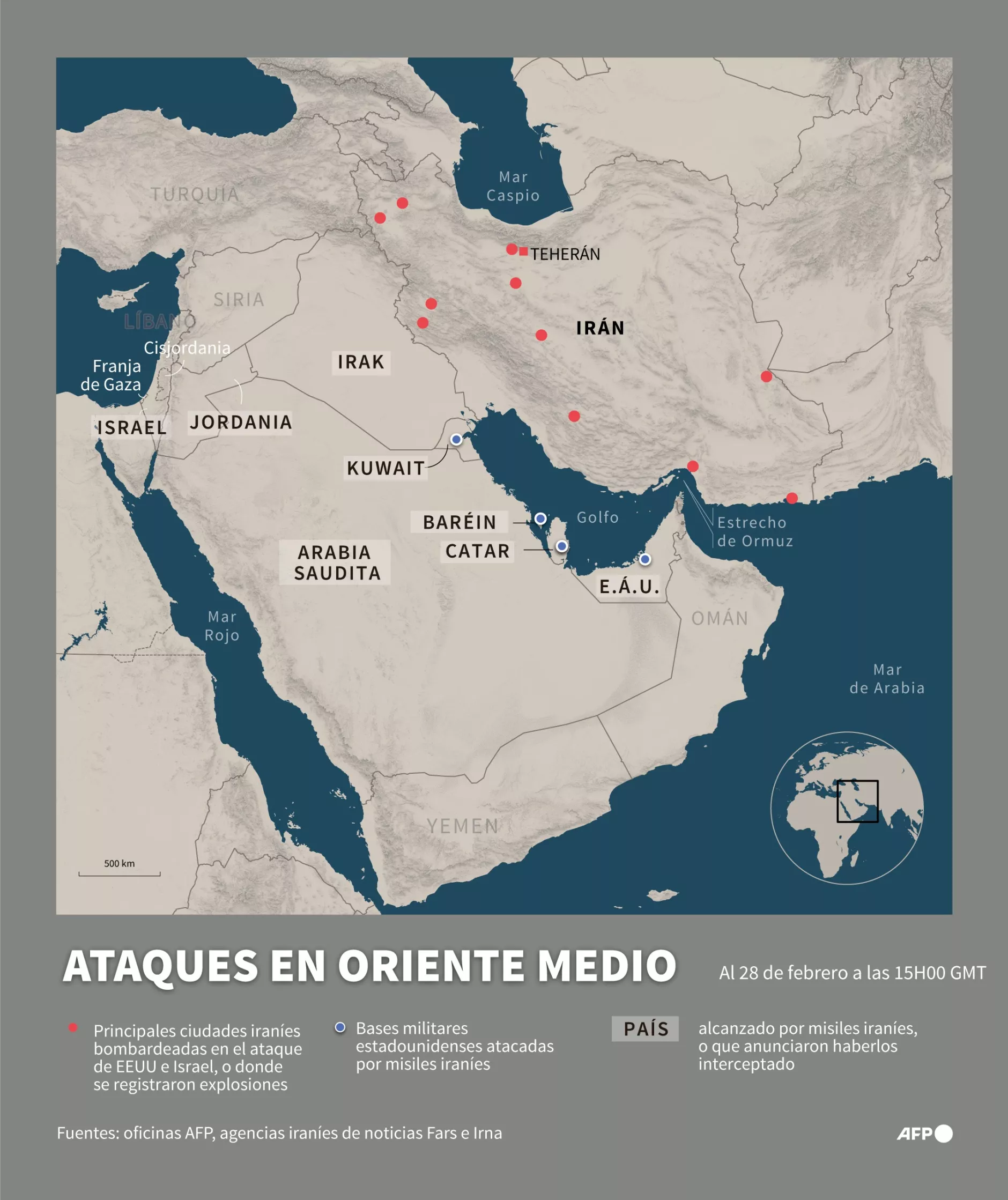 La ubicación del estrecho de Ormuz. Foto: Europa Press