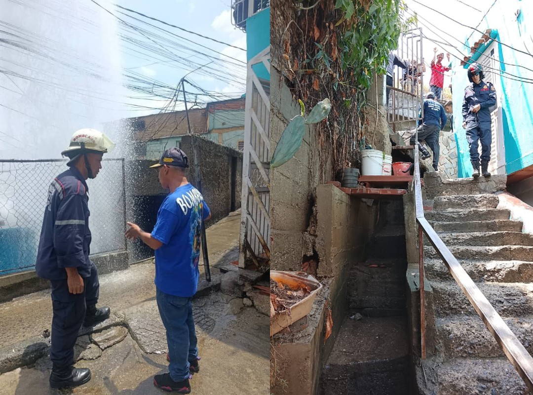 Rotura de tubería matriz en Catia afectó 10 viviendas: al menos 40 personas fueron desalojadas