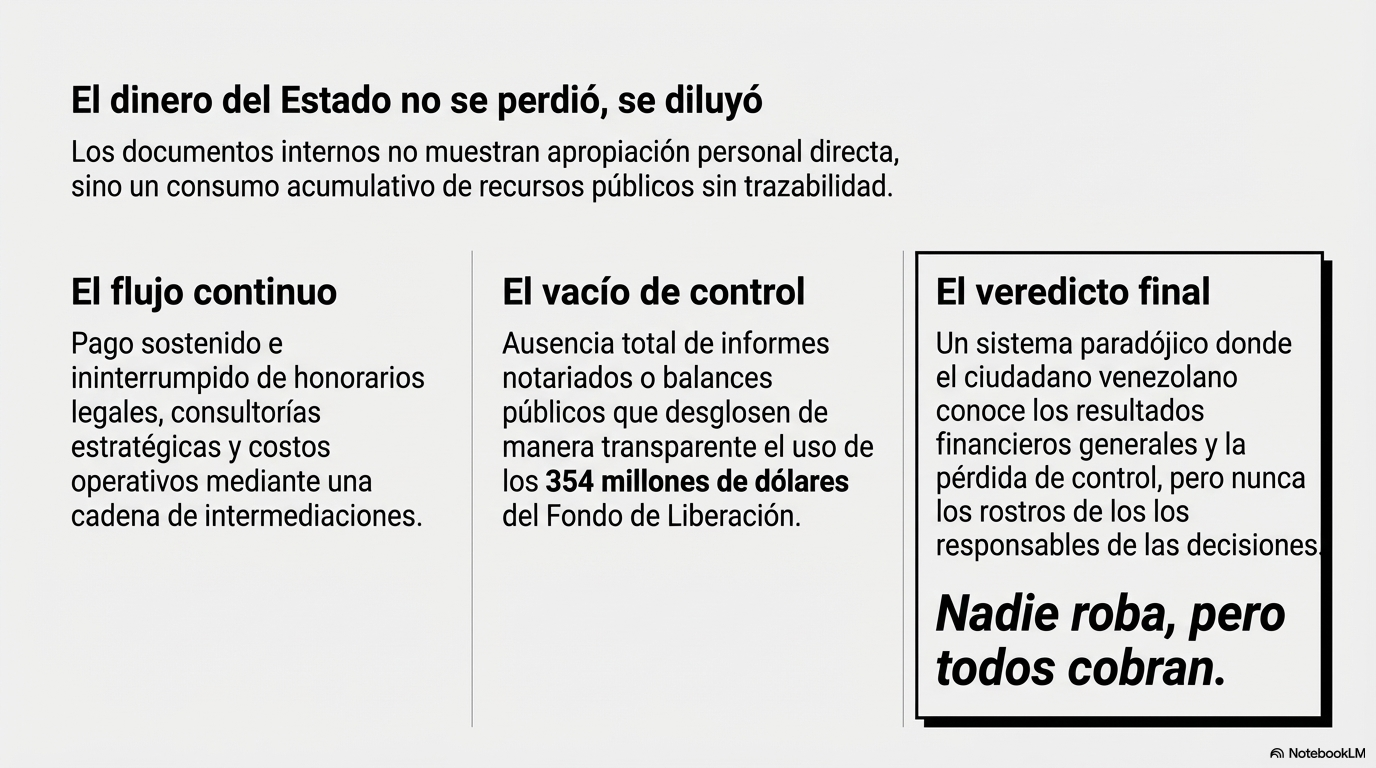 El dinero del Estado no se perdió, se diluyó