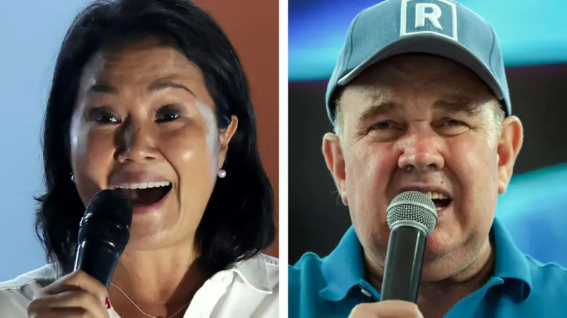 Elecciones en Perú: los derechistas Keiko Fujimori y Rafael López Aliaga encabezan la ajustada pugna para pasar a la segunda vuelta presidencial