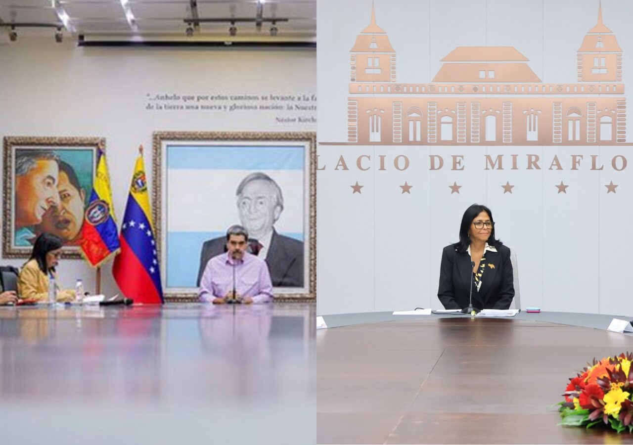 Delcy Rodríguez removed the symbols of Néstor Kirchner from the Miraflores living room