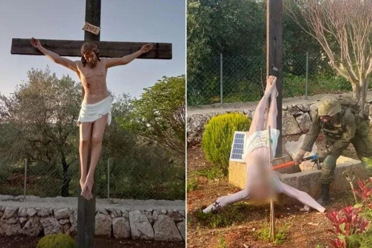 Holy Land Catholic leaders demand discipline for Israeli soldier who destroyed Christ