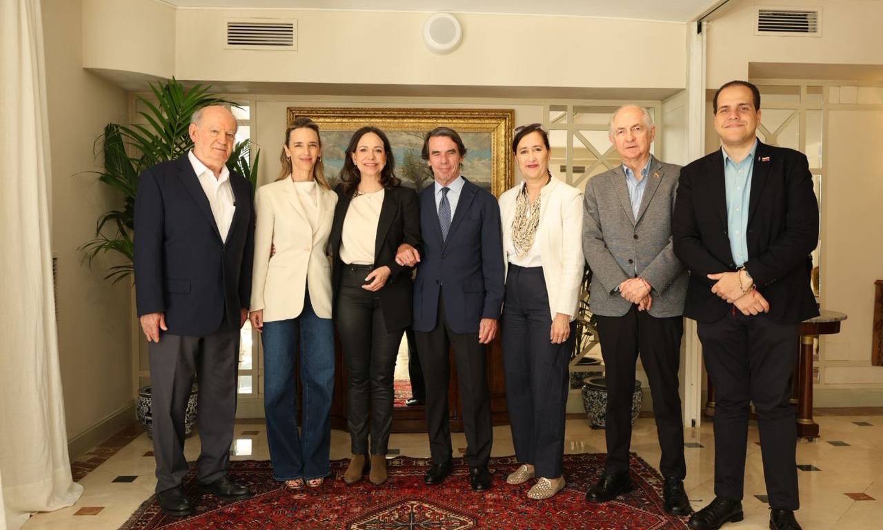 María Corina Machado se reunió con los expresidentes del gobierno español Aznar y González