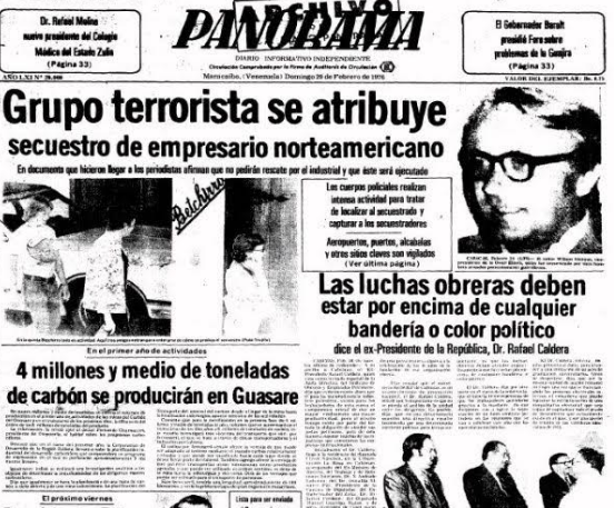 William Niehous estuvo secuestrado tres años y sus captores terminaron en el poder