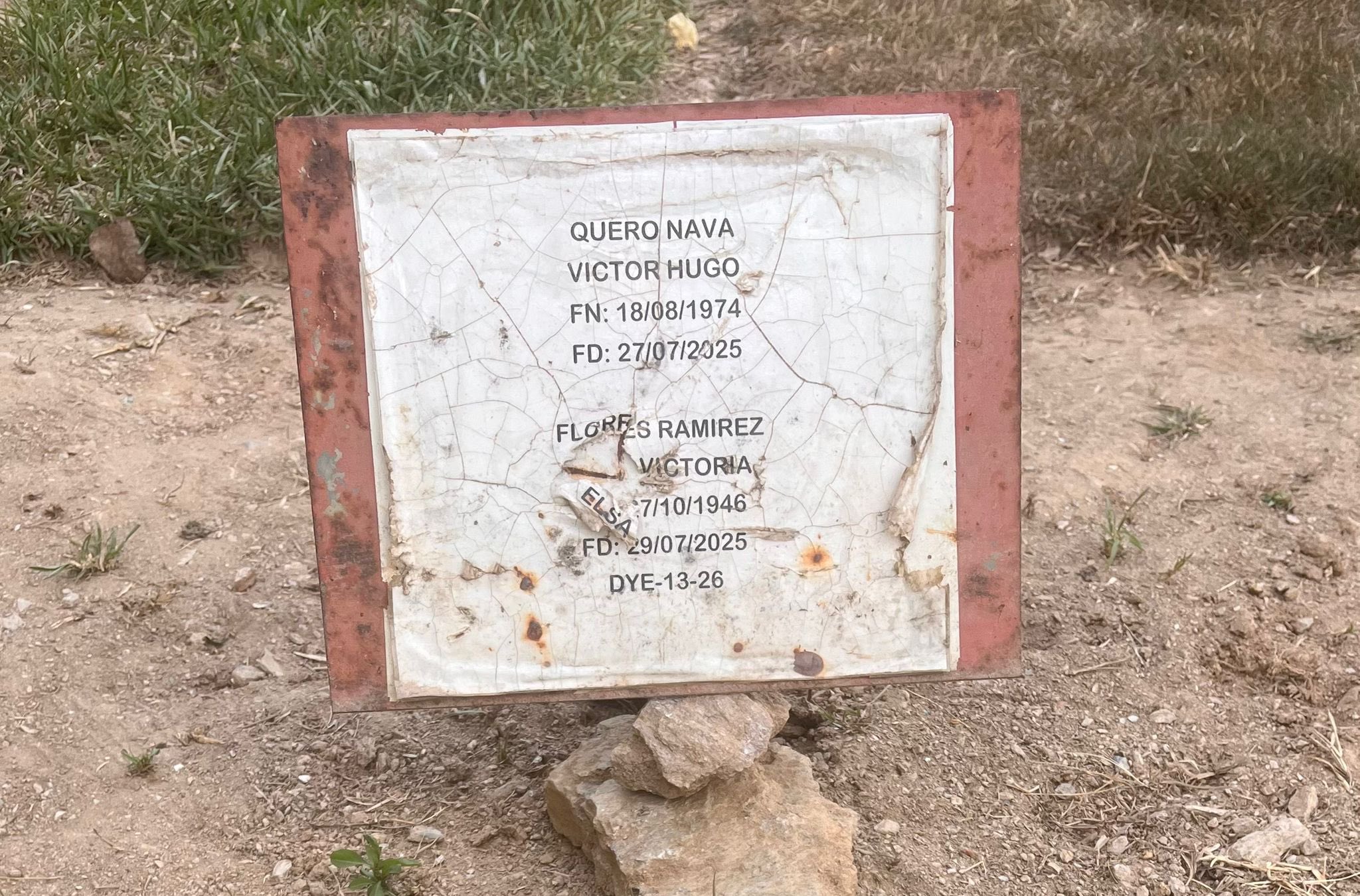 Exhumaron restos de Víctor Hugo Quero en presencia de su madre