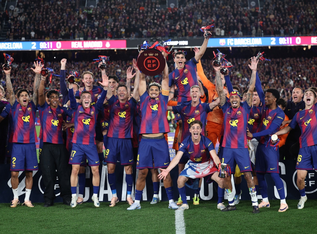 Barcelona es el rey de España al vencer al Madrid 2-0