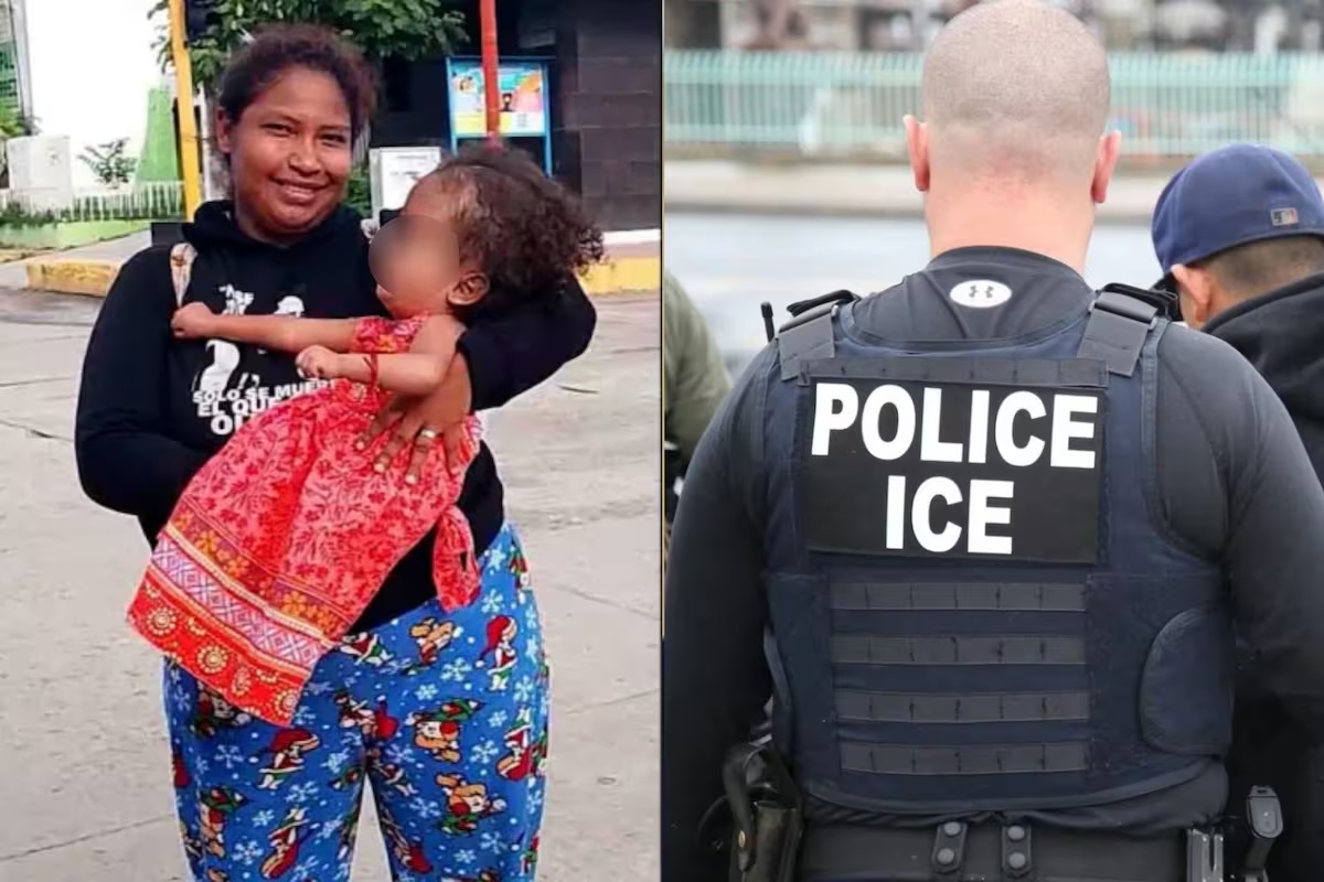 Es venezolana y cruzó el Darién con sus ocho hijos para llegar a EE UU, pero ahora su esposo fue detenido por el ICE