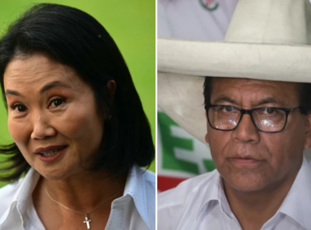 Con el 100% de las actas escrutadas, Keiko Fujimori y Roberto Sánchez se disputarán la presidencia de Perú el 7 de junio
