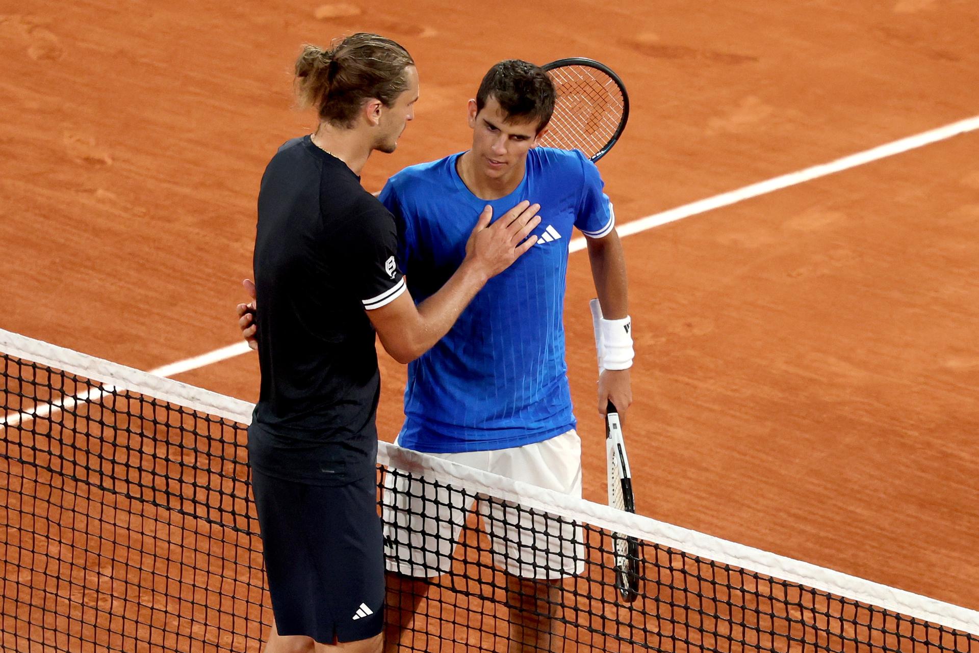 Alexander Zverev pone fin a la aventura de Rafael Jódar en Roland Garros