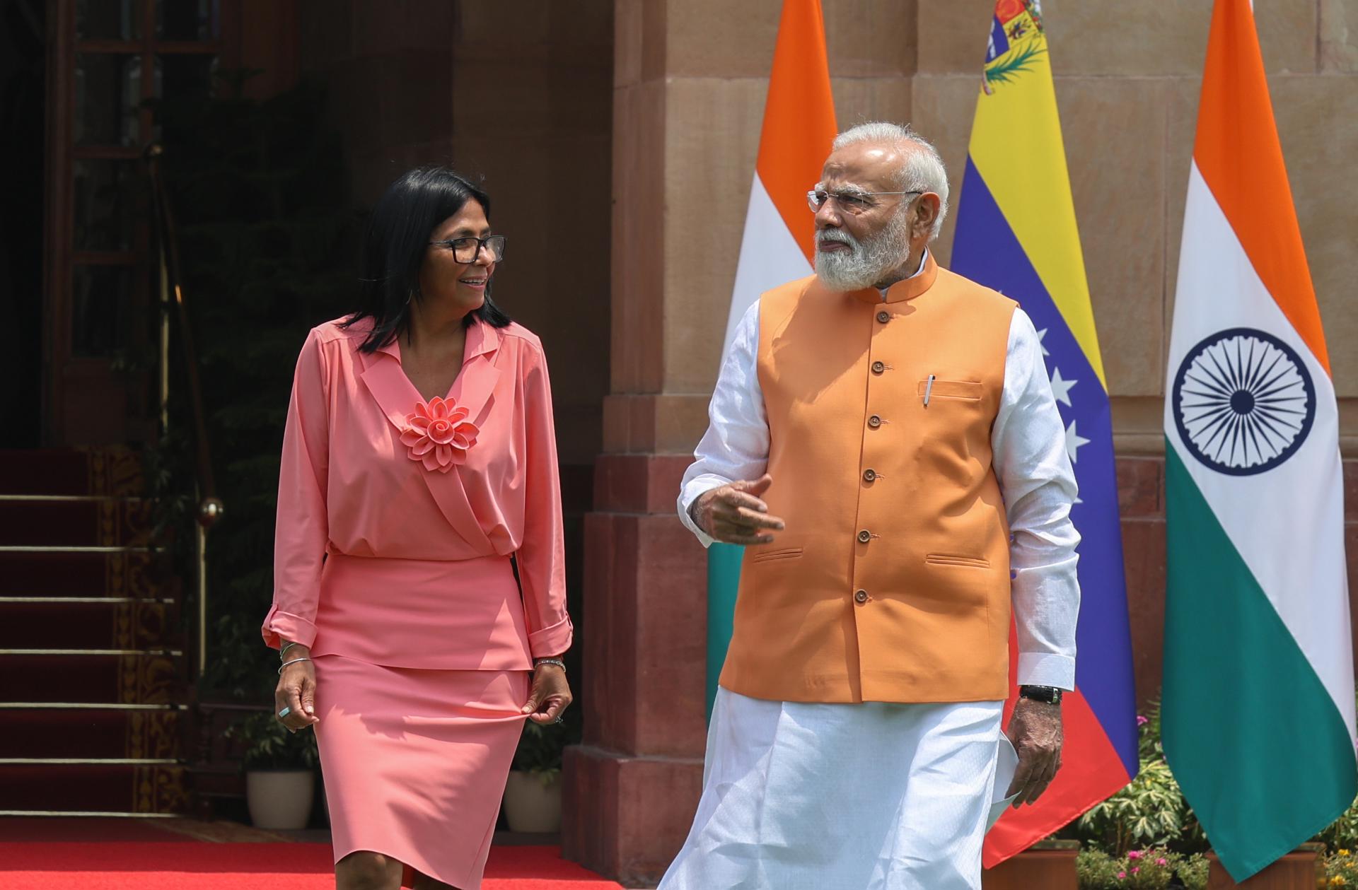 India afirmó que no hubo acuerdos formales con Delcy Rodríguez