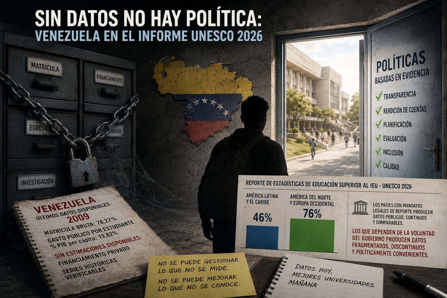 Sin datos no hay política: Venezuela en el informe Unesco 2026