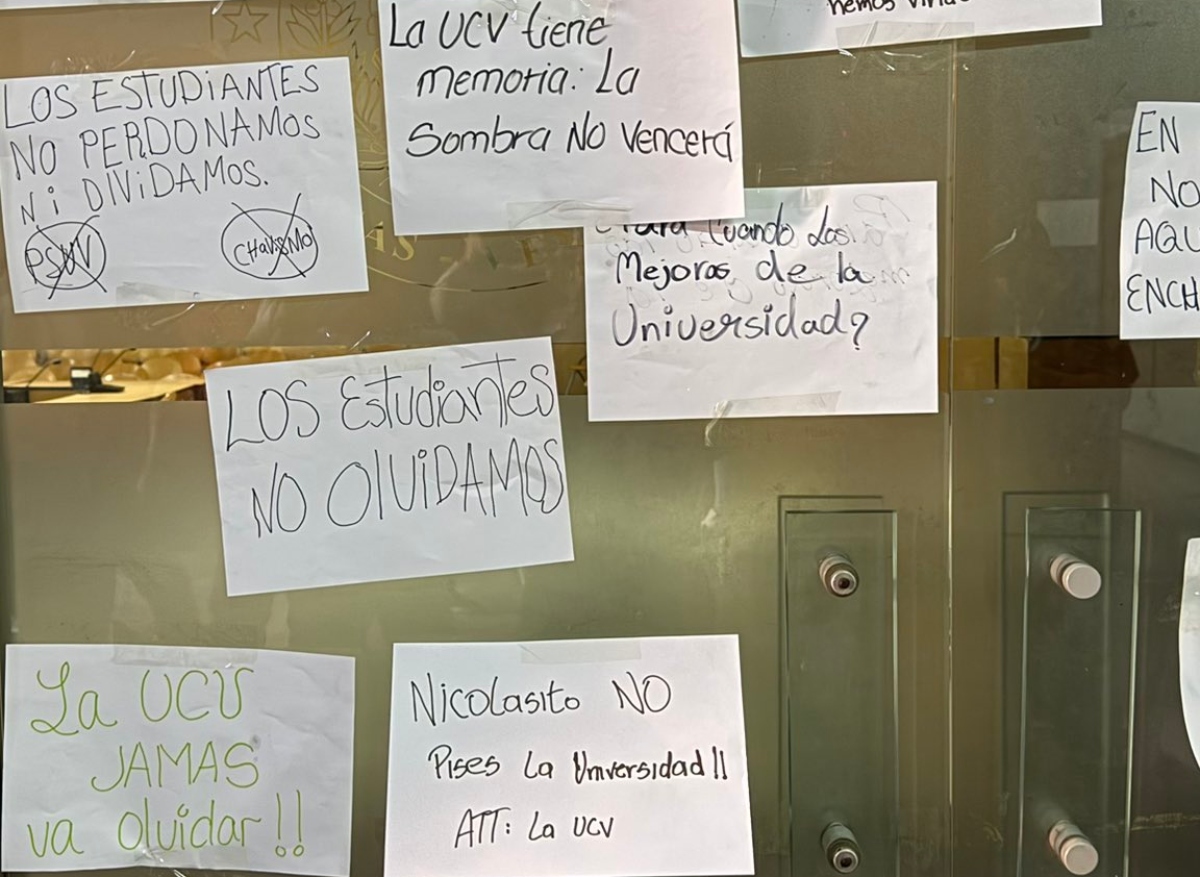 Protesta estudiantil impidió actividad de Nicolás Maduro Guerra en la UCV