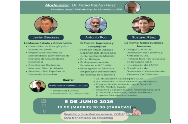Cover image for Academia Nacional de Ingeniería y Hábitat y Movimiento SER organizan foro internacional el Día Mundial del Ambiente