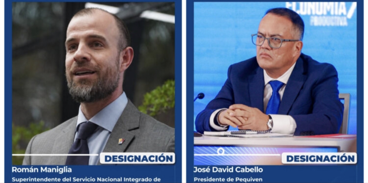 Designan a Román Maniglia superintendente del Seniat y a José David Cabello presidente de Pequiven
