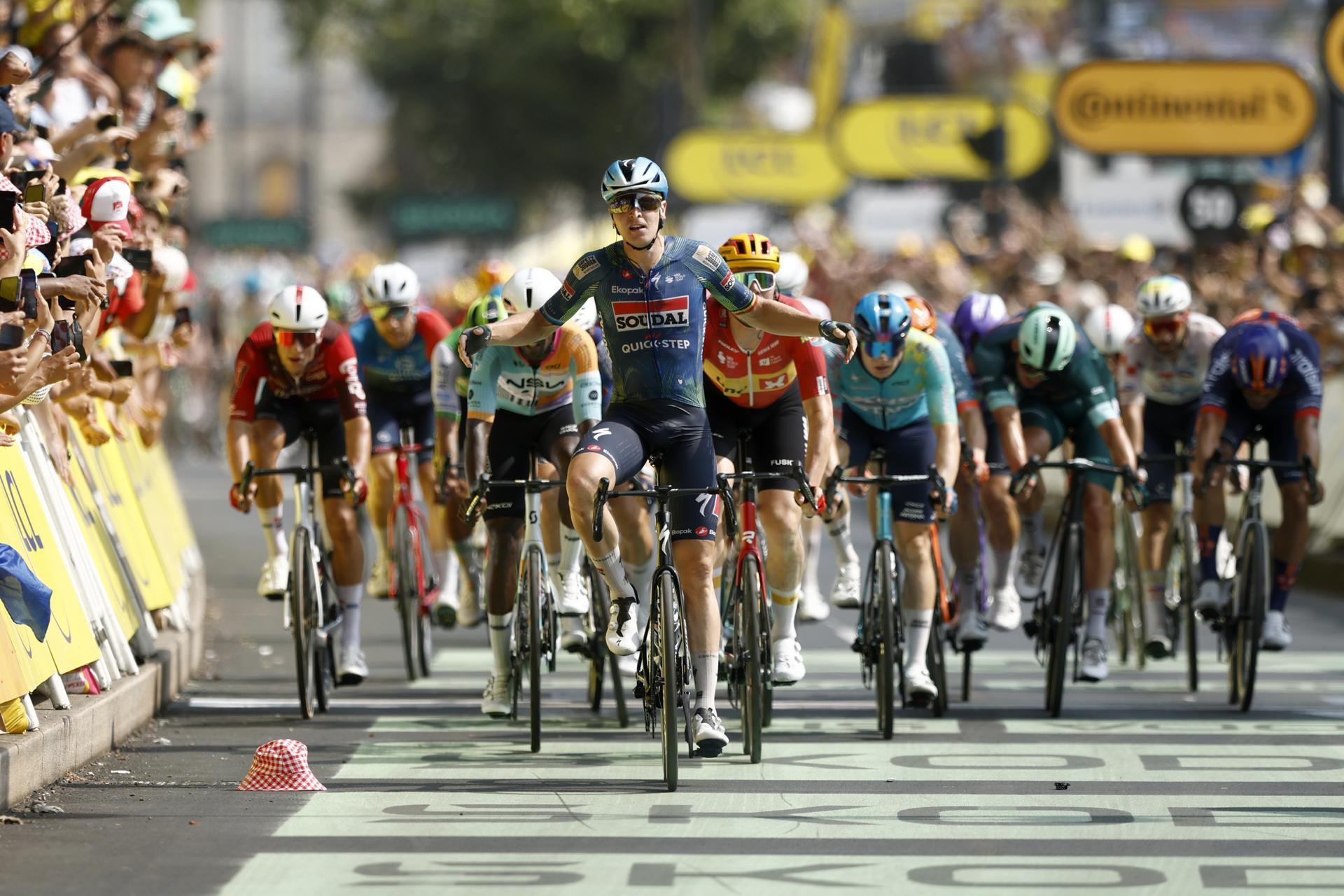 Tim Merlier se luce al sprint y gana la séptima etapa del Tour de Francia
