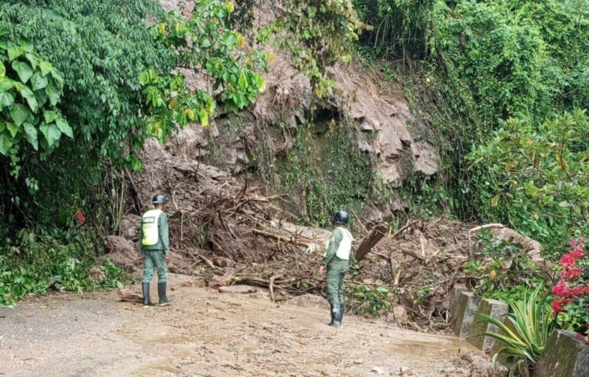 Fuerte deslizamiento de tierra mantiene bloqueado paso en la vía Barinas-Mérida