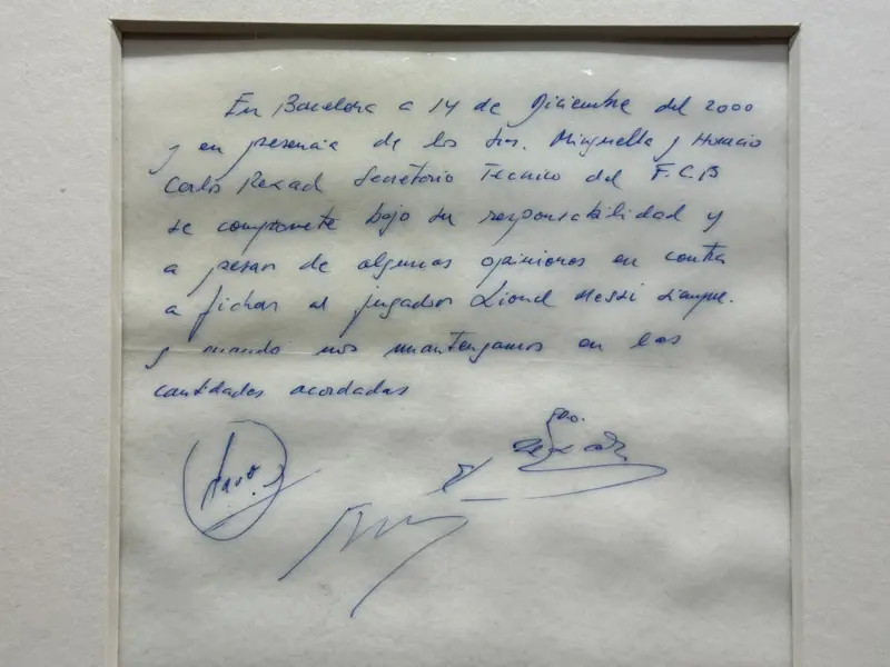 Muere Jorge Messi: la historia de la servilleta donde el padre de Messi firmó con el Barcelona el acuerdo que cambió el fútbol