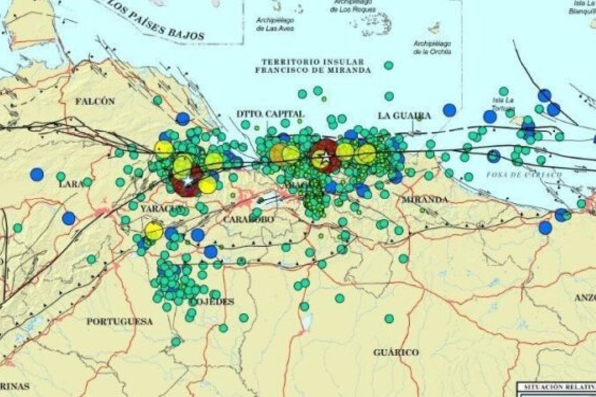 Funvisis: Venezuela registra 103 sismos semanales y acumula más de 1.800 desde el 24 de junio