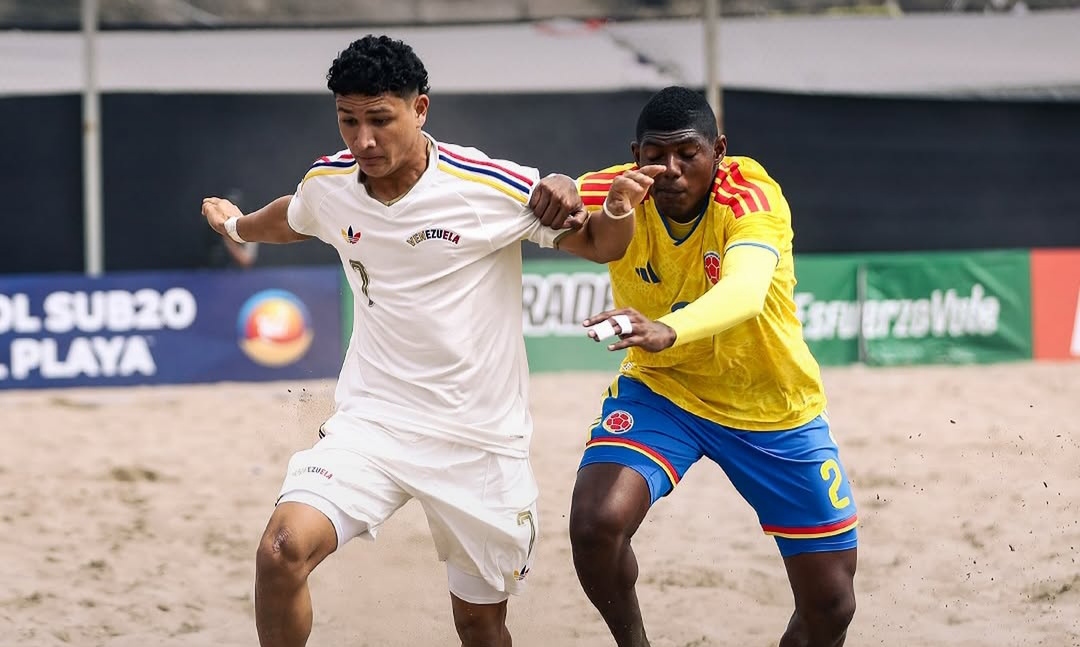 Colombia derrota a Venezuela en el Sudamericano Sub-20 de fútbol playa
