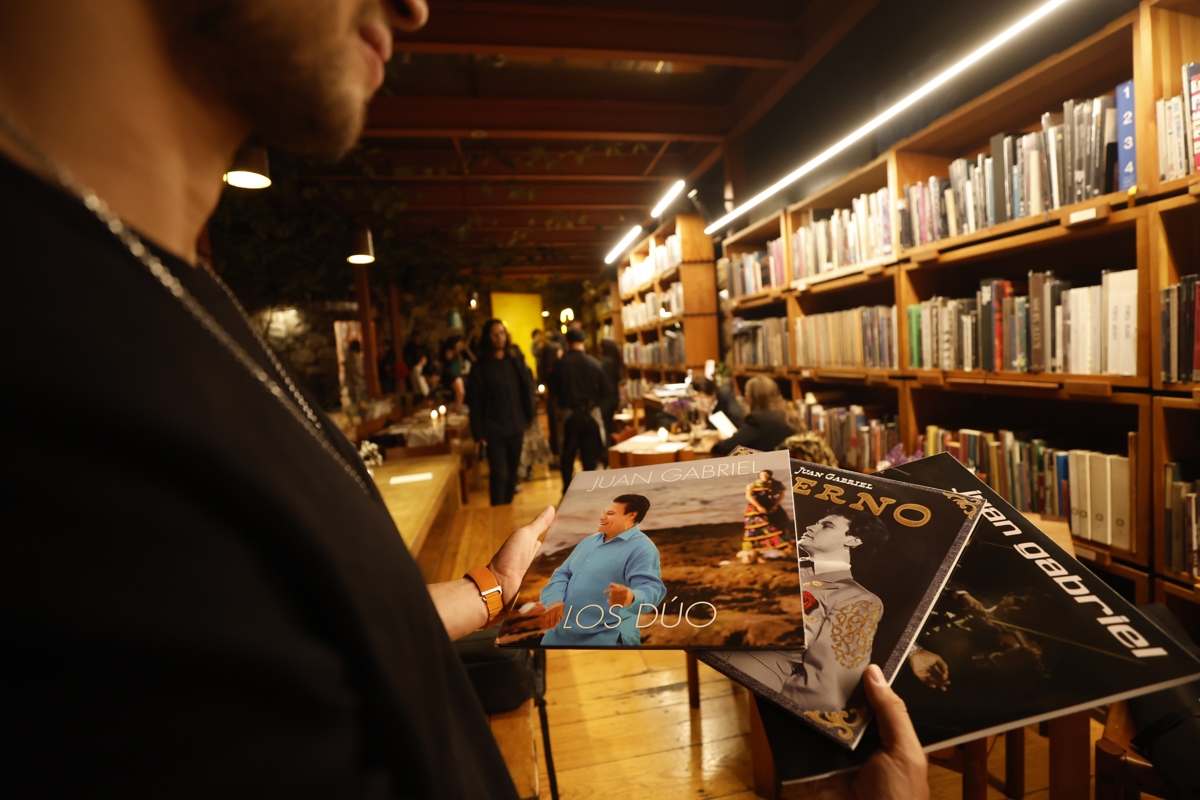 Juan Gabriel fans gathering for a vinyl listening session to honor the artist