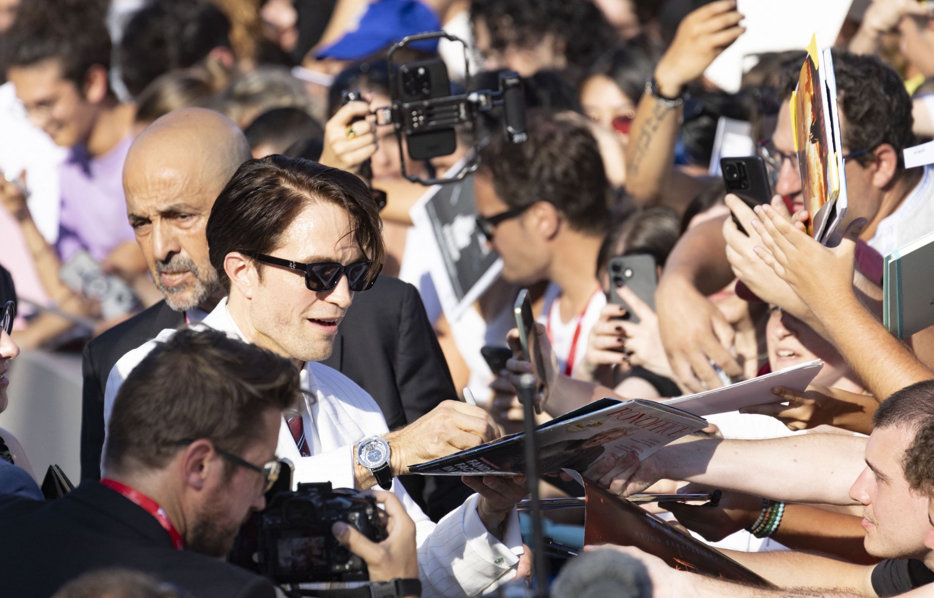 The actor shared with several followers during the event | AFP