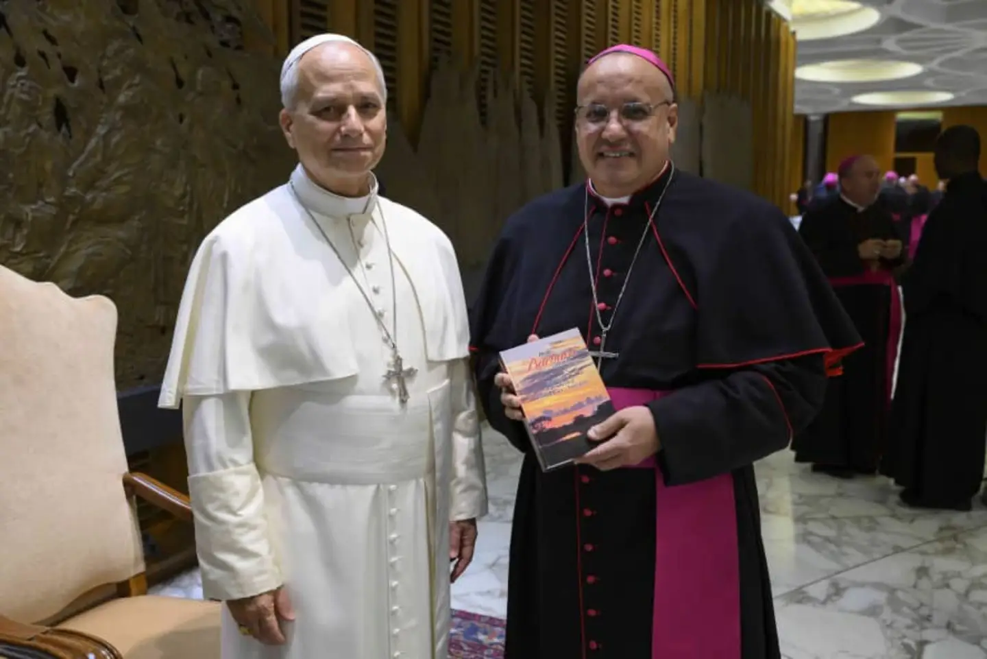 El papa León XIV con Mons. Elieser Rivero | Archivo