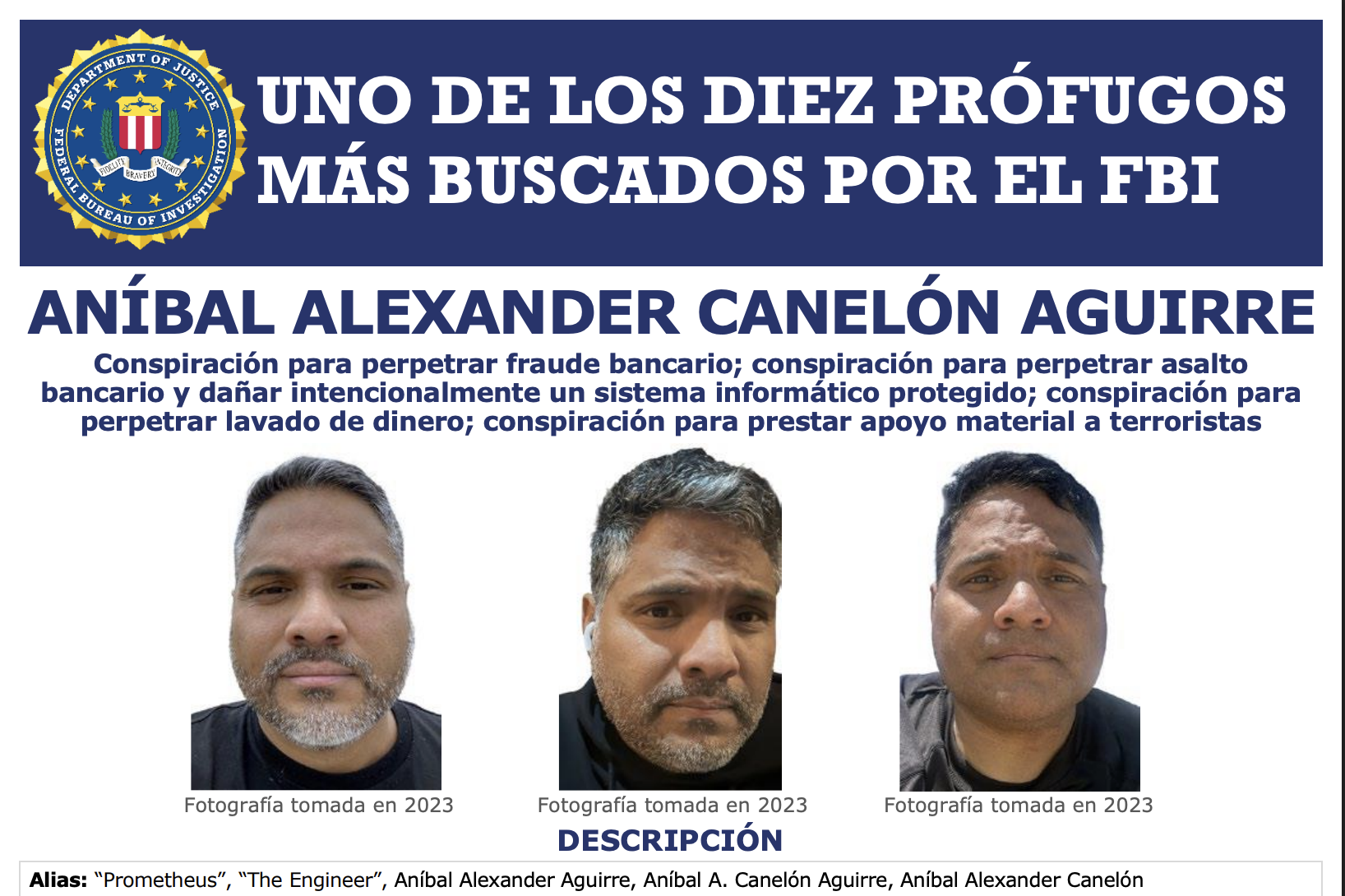 ¿Quién es El Ingeniero, uno de los 10 fugitivos más buscados por el FBI detenido en Venezuela?