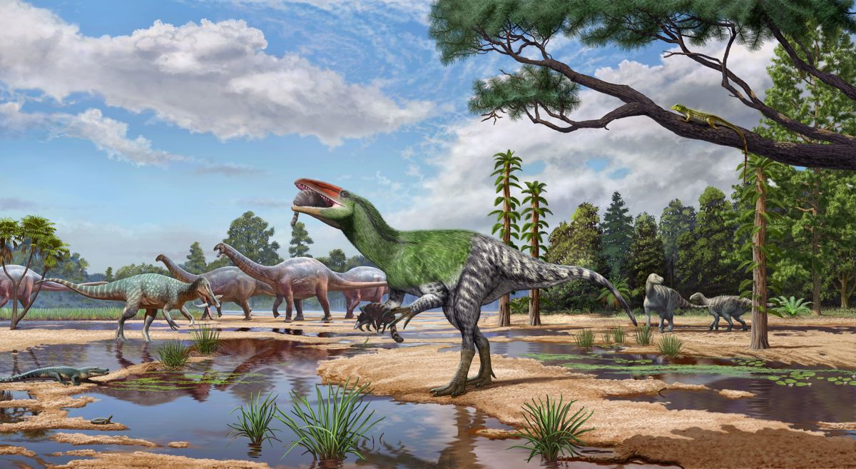 Identifican una nueva especie de dinosaurio con garras largas